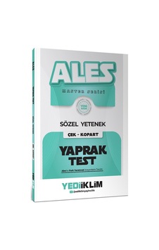 Yediiklim Yayınları 2027 Ales Master Serisi Sözel Yetenek Çek Kopart Yaprak Test Yediiklim Yayınları 2027 Ales Master Serisi Sözel Yetenek Çek Kopart Yaprak Test