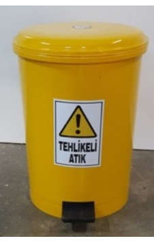 Tehlikeli Atık Kovası 40 Lt Pedallı Tehlikeli Atık Kovası 40 Lt Pedallı