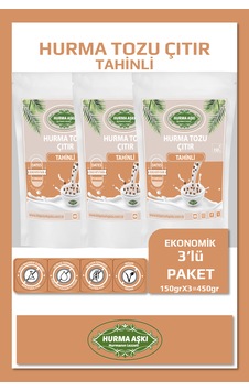 Hurma Aşkı Hurma Tozu Çıtır Tahinli 150grx3 450gr