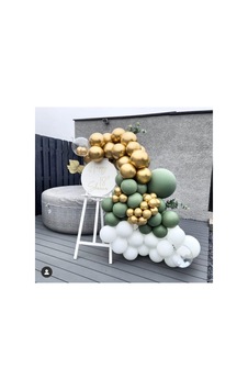 Krom Gold Pastel Küf Yeşili Beyaz Balon Zinciri 100 Adet Mix Krom Gold Pastel Küf Yeşili Beyaz Balon Zinciri 100 Adet Mix