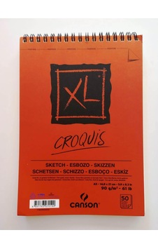 Canson A5-90 G Croquis Xl Eskiz &ccedil İzim Defteri &uuml Stten Spiralli 50 Yp