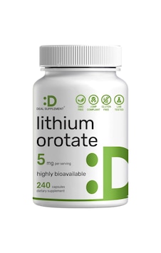 Deal Supplement Lithium Orotate Asily Absorbed Mineral 5mg, 240 Caps - Lityum Takviyesi Deal Supplement Lithium Orotate Asily Absorbed Mineral 5mg, 240 Caps - Lityum Takviyesi