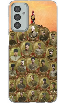 Samsung Galaxy M13-m23 Uyumlu Atatürk Ve Kurtuluş Savaşı Komutanları Baskılı Silikon Kılıf Renkli