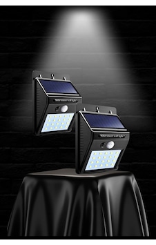 Hubrendy Tekno Güneş Enerjili Sensörlü Duvar Lambası Bahçe Lamba Suya Dayanıklı Bahçe Aydınlatma