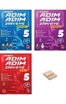 5. Sınıf Adım Adım Zirveye Matematik Fen Bilimleri Ve Türkçe 3lü Set