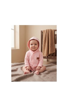 Minory Baby - %100 Pamuk Hırka Waffle Kumaş Pembe Pembe Minory Baby - %100 Pamuk Hırka Waffle Kumaş Pembe Pembe
