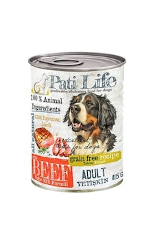 Pati Life Sığır Etli Yetişkin Köpek Konserve Maması 12 x 415 G Pati Life Sığır Etli Yetişkin Köpek Konserve Maması 12 x 415 G