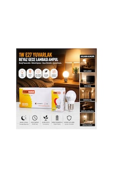 10 Adet 1w E27 Beyaz Yuvarlak Gece Lambası Led Ampul 5224 Belirtilmemiş