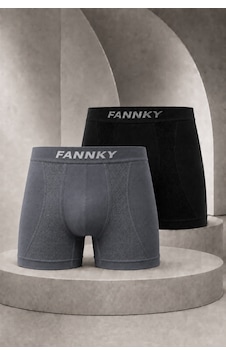 Fit Women Erkek Casual Comfort Günlük 2 Li Boxer Bej