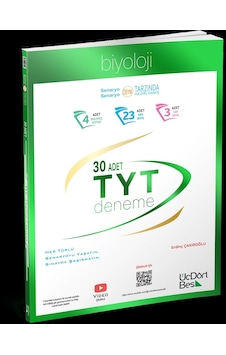 TYT Biyoloji 30 Deneme - Erdinç Çakıroğlu - Üç Dört Beş Yayınları TYT Biyoloji 30 Deneme - Erdinç Çakıroğlu - Üç Dört Beş Yayınları