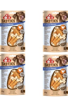 8in1 Tasties Calcium Bones Tavuk Sargılı Köpek Ödülü 4 x 85 G 8in1 Tasties Calcium Bones Tavuk Sargılı Köpek Ödülü 4 x 85 G