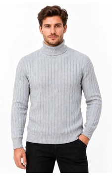 Butik İstanbul Erkek Balıkçı Yaka Tam Boğazlı Kalın Fitilli Regular Fit Triko Kazak - Gri Butik İstanbul Erkek Balıkçı Yaka Tam Boğazlı Kalın Fitilli Regular Fit Triko Kazak - Gri