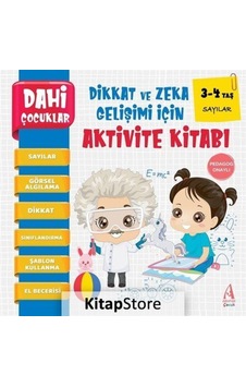 Dahi Çocuklar - Sayılar - Dikkat Geliştiren Zeka Gelişimi İçin Aktivite Kitabı - 3-4 Yaş- Arunas Yayıncılık Dahi Çocuklar - Sayılar - Dikkat Geliştiren Zeka Gelişimi İçin Aktivite Kitabı - 3-4 Yaş- Arunas Yayıncılık