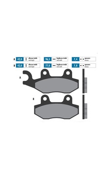 Polini 174.0063 Organik Balata Cf Moto, Klx125, Dr250, Yz125