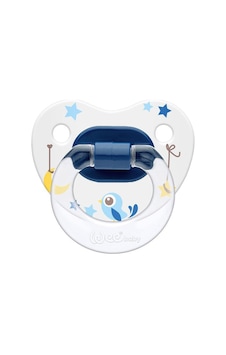 Wee Baby 0-6 Ay Desenli Damaklı Emzik No:1 Şeffaf Mavi Şeffaf Wee Baby 0-6 Ay Desenli Damaklı Emzik No:1 Şeffaf Mavi Şeffaf