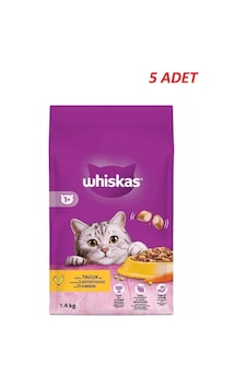 Whiskas Yetişkin Tavuklu Kedi Maması 1.4 Kg 5 Adet Whiskas Yetişkin Tavuklu Kedi Maması 1.4 Kg 5 Adet