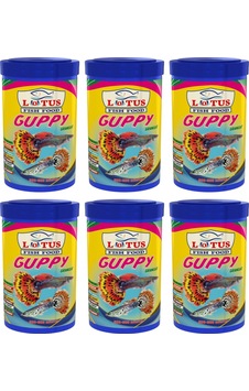 Guppy Granulat 6 adet 100ml Tropikal Balık Yemi ve Vitamin Hediye Guppy Granulat 6 adet 100ml Tropikal Balık Yemi ve Vitamin Hediye