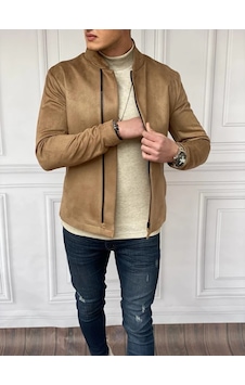 Modefendi Slim Fit Yüksek Kalite Yan Fermuar Nubuk Mont Vizon