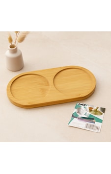 Bambu 2 Bölmeli Oval Mini Tepsi - Yağdanlık Altlık 12x23.4x0.8 Cm Çr Bambu 2 Bölmeli Oval Mini Tepsi - Yağdanlık Altlık 12x23.4x0.8 Cm Çr