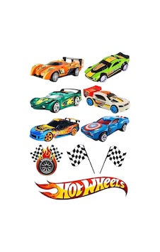 Yenilebilir Şekerli Kağıt Baskısı Cupcake Ve Pasta Resim Baskı Hot Wheels Temalı 13