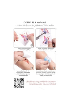 Geçici Dövme Görünümlü 3 Boyutlu Saat Dövmesi, Erkekler İçin 124-Pembe Geçici Dövme Görünümlü 3 Boyutlu Saat Dövmesi, Erkekler İçin 124-Pembe