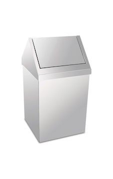 Palex Krom Çatı Kapaklı Çöp Kovası 11 Lt Palex Krom Çatı Kapaklı Çöp Kovası 11 Lt