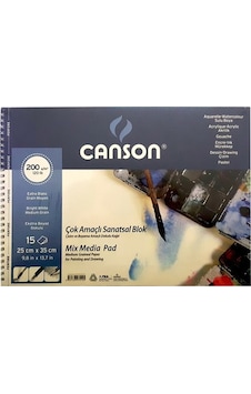 Canson Çok Amaçlı Sanatsal Blok 200 G 15 Yaprak 25x35 CM Canson Çok Amaçlı Sanatsal Blok 200 G 15 Yaprak 25x35 CM
