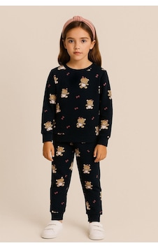 Katia&bony Kız Çocuk Teddy Desenli Pijama Takımı Desenli Katia&bony Kız Çocuk Teddy Desenli Pijama Takımı Desenli