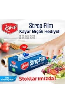 Roll Up 30X300 M. Streç 9 Mıcron Kayar Bıçaklı Roll Up 30X300 M. Streç 9 Mıcron Kayar Bıçaklı
