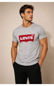 Levi's Saf Pamuk Standart Fit Graphic Set-ın Neck Gri Erkek Tişört Beyaz - Gri Levi's Saf Pamuk Standart Fit Graphic Set-ın Neck Gri Erkek Tişört Beyaz - Gri