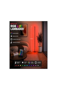 Nexus Rgb Stıck Led Lambader Full Renk Uzaktan Kumandalı Aydınlatma Sistemi Dimlenebilir 150 Cm Siyah Nexus Rgb Stıck Led Lambader Full Renk Uzaktan Kumandalı Aydınlatma Sistemi Dimlenebilir 150 Cm Siyah