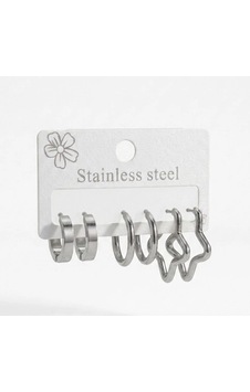 Star Shıne Altılı Halka Küpe Seti - Kp00678 Çok Renkli Star Shıne Altılı Halka Küpe Seti - Kp00678 Çok Renkli
