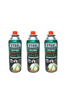 Steel Kamp Gazı 400ml Ck-715 - 3 Adet Yeşil