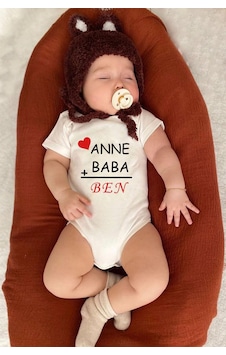 Bebeqon Anne Baba Ben Yazılı Bebek Zıbın Bbqnz011 Ekru Bebeqon Anne Baba Ben Yazılı Bebek Zıbın Bbqnz011 Ekru