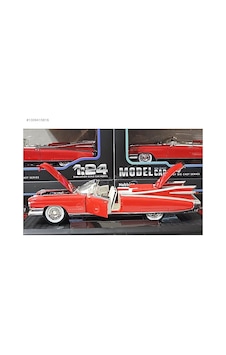 Hobbiez World Cadillac Eldorado Biarritz Convertible Diecast 1959 Kırmızı Model Araba