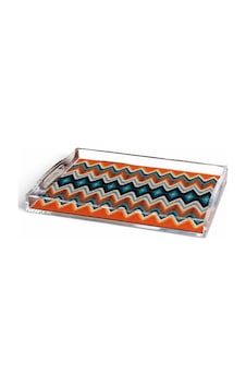 Missoni Desen Pleksi Tepsi Şeffaf Missoni Desen Pleksi Tepsi Şeffaf