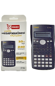 Mikro Digital Fonksiyonlu Hesap Makinesi 10+2 Hane Siyah Cl-7154 Çok Renkli Mikro Digital Fonksiyonlu Hesap Makinesi 10+2 Hane Siyah Cl-7154 Çok Renkli