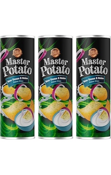 Master Potato Soğanlı & Ekşi Kremalı Cips 3 x 160 G Master Potato Soğanlı & Ekşi Kremalı Cips 3 x 160 G