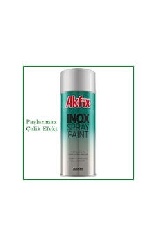 Akfix Inox Metal Paslanmaz Çelik Efektli Sprey Boya 400 ML Akfix Inox Metal Paslanmaz Çelik Efektli Sprey Boya 400 ML