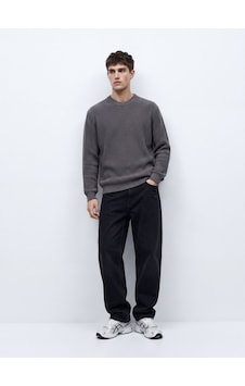 LTB Regular Fit Bisiklet Yaka Triko Gri Kazak LTB Regular Fit Bisiklet Yaka Triko Gri Kazak