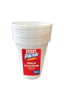 Piknik Kullan At Plastik Bardak Otomat 10'lu Beyaz 1481 07 Beyaz Piknik Kullan At Plastik Bardak Otomat 10'lu Beyaz 1481 07 Beyaz