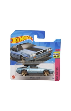 Hot Wheels Dmc Delorean - Hw: The '80s Metalik Açık Mavi 1/64 Diecast Model Araba Çok Renkli