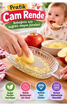Cam Rende Bebek Meyve Püresi Rendesi Cam Elma Sebze Rendesi Manuel Pratik Mutfak Rendesi 20 Cm Tekli Şeffaf Cam Rende Bebek Meyve Püresi Rendesi Cam Elma Sebze Rendesi Manuel Pratik Mutfak Rendesi 20 Cm Tekli Şeffaf
