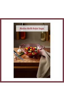 Storeşahin 23,5 X 30 Cm Mürdüm Akrilik Kulplu Süzgeç Salata Ve Makarna Süzme Kabı Shn0720 Storeşahin 23,5 X 30 Cm Mürdüm Akrilik Kulplu Süzgeç Salata Ve Makarna Süzme Kabı Shn0720