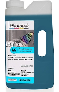 Dx5 ve Dx7/5113 Kafalar için 1000 ML Açık Mavi Light Cyan Eco So Dx5 ve Dx7/5113 Kafalar için 1000 ML Açık Mavi Light Cyan Eco So