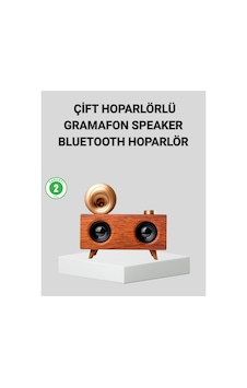 Gramafon Hoparlör Çift Stereo Sesli Fm Radyo Destekli Gramafon Hoparlör Çift Stereo Sesli Fm Radyo Destekli