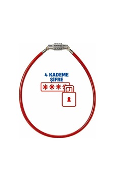 4 Kademe Şifreli 50 Cm Bisiklet Kilidi 427626 No Color - 5694649 No Color
