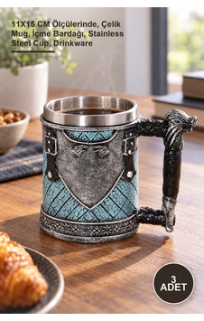 3 Adet Paslanmaz Çelik Kupa Bardak 11x15 Cm Ölçülerinde, Çelik Mug, İçme Bardağı, Stainless Steel Cup, Drinkware 3 Adet Paslanmaz Çelik Kupa Bardak 11x15 Cm Ölçülerinde, Çelik Mug, İçme Bardağı, Stainless Steel Cup, Drinkware