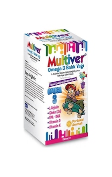 Multiver Omega 3 Portakal Aromalı Balık Yağı 150 Ml Multiver Omega 3 Portakal Aromalı Balık Yağı 150 Ml