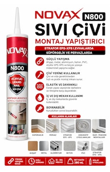 N 800 Sıvı Çivi Montaj Yapıştırıcı Strafor Eps-xps Levhalarda Süpürgelik Pervazlarda 280 Ml N 800 Sıvı Çivi Montaj Yapıştırıcı Strafor Eps-xps Levhalarda Süpürgelik Pervazlarda 280 Ml